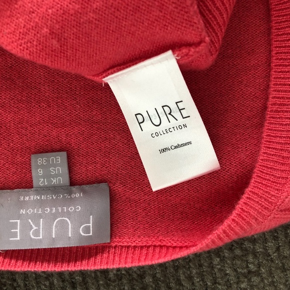 PURE Collection Pink Cashmere Cardigan US6 NWOT - Picture 3 of 4